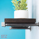 24 in. W X 24 in. D Black Wood Boulder Shelf Kit 1 pk