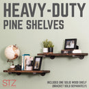 7-1/4 in. W X 24 in. D Brown Wood Shelf 1 pk