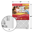 NaturalAire 14 in. W X 24 in. H X 1 in. Synthetic 10 MERV Pleated Microparticle Air Filter 1 pk, Pack of 6