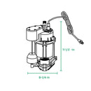 Zoeller 1/2 HP 3600 gph Cast Iron Vertical Float Switch AC Submersible Sump Pump 9 ft