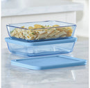 Lidded Rectangle Storage Set - Blue