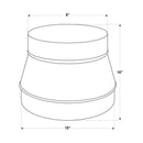 Imperial 10 in. D X 8 in. D Galvanized Steel Furnace Reducer and Increaser