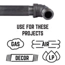STZ Industries 1/2 in. FIP each X 1/2 in. D MIP Black Malleable Iron 90 Degree Street Elbow, Pack of 5