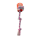 Mammoth Flossy Chews 3-Knot, Tugs Color Rope Medium Dog Toy, 20"