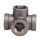 STZ Industries 1/2 in. FIP each X 1/2 in. D FIP 1/2 in. D Female Black Malleable Iron Cross