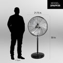 Perfect Aire 30.75 in. H X 20 in. D Oscillating Pedestal Fan