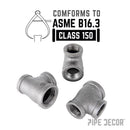 STZ Industries 1-1/4 in. FIP X 1 in. D FIP 1 in. D FIP Black Iron 3.9 in. L Reducing Tee