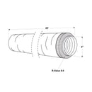 Imperial R6.0 25 ft. L X 4 in. D Silver Poly Duct