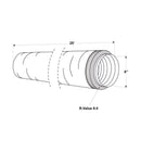 Imperial R6.0 25 ft. L X 8 in. D Silver Poly Duct