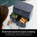 6-Quart 2-Basket Air Fryer - Gray
