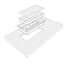 Fittes Aria Vent 2 in. H X 12 in. W Matte Black ABS Plastic Vent Cover