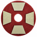 3M 5 in Diamond Abrasive Round Polishing Pad, 150 to 400 rpm, Blue, 4 PK - 86020