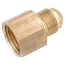Anderson Metals 3/8 in. Flare in. X 1/4 in. D FIP Brass Coupling, Pack of 5