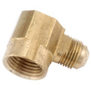 Anderson Metals 1/4 in. Flare Elbow in. X 1/8 in. D FIP Brass 90 Degree Elbow, Pack of 5