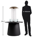 TIKI 40000 BTU Propane Stainless Steel Single Burner Patio Heater 100 sq ft