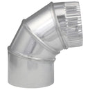 Imperial 4 in. D X 4 in. D Adjustable 90 deg Galvanized Steel Furnace Pipe Elbow, Pack of 8