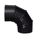 Imperial 4 in. D X 4 in. D Adjustable 90 deg Galvanized Steel Stove Pipe Elbow, Pack of 4