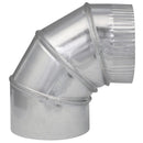 Imperial 5 in. D X 5 in. D Adjustable 90 deg Galvanized Steel Furnace Pipe Elbow, Pack of 8