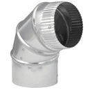 Imperial 4 in. D X 4 in. D Adjustable 90 deg Galvanized Steel Furnace Pipe Elbow, Pack of 8