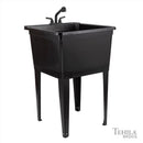 Tehila 22.875 in. W X 24.75 in. D Freestanding Thermoplastic Utility Tub Kit