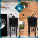 Tehila 17.75 in. W X 23.25 in. D Freestanding Thermoplastic Utility Sink