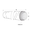 Imperial R8.0 25 ft. L X 10 in. D Silver Poly Duct