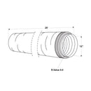Imperial R8.0 25 ft. L X 12 in. D Silver Poly Duct