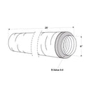 Imperial R8.0 25 ft. L X 6 in. D Silver Poly Duct