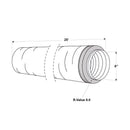 Imperial R8.0 25 ft. L X 8 in. D Silver Poly Duct