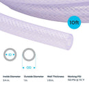 EZ FLO 3/4 in. D X 1 in. D X 10 ft L PVC Braided Tubing
