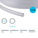 EZ FLO 3/4 in. D X 1 in. D X 10 ft L PVC Vinyl Tubing