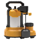 DeWalt 1/3 HP 4500 gph Stainless Steel Vertical Float Switch AC Submersible Sump Pump 10 ft