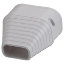 Slimduct Lineset Cover End Fitting 3.75 in. W X 3 in. H White