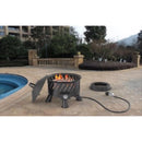Living Accents 22 in. W Steel Round Propane Fire Pit