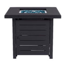 Living Accents 28 in. W Steel Square Propane Fire Pit