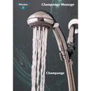 Whedon Champagne Massage Polished Chrome Plastic 5 settings Handheld Showerhead 2 gpm