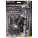 Whedon Champagne Massage Brushed Nickel Plastic 5 settings Handheld Showerhead 2 gpm