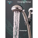 Whedon Champagne Massage Brushed Nickel Plastic 5 settings Handheld Showerhead 2 gpm