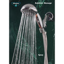 Whedon Rainbow Massage Polished Chrome Plastic 7 settings Handheld Showerhead 2 gpm