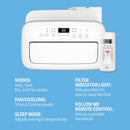 Perfect Aire 400 sq ft 3 speed 13500 (10000 SACC) BTU Portable Air Conditioner with Remote
