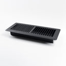 RectorSeal Tru Aire 4 in. H X 12 in. W 2-Way Powder Coat Black Steel Floor Register