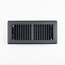 RectorSeal Tru Aire 4 in. H X 10 in. W 2-Way Powder Coat Black Steel Floor Register