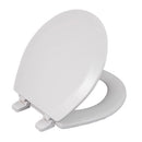 Oakbrook Collection Laurel Round White Wood Toilet Seat