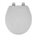 Oakbrook Collection Laurel Round White Wood Toilet Seat