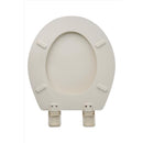 Oakbrook Collection Laurel Round Bone Wood Toilet Seat