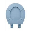 Oakbrook Collection Laurel Round Blue Wood Toilet Seat