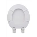 Oakbrook Collection Rockford Round White Wood Toilet Seat