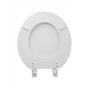 Oakbrook Collection Round White Wood Toilet Seat, Pack of 6