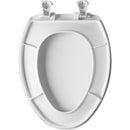 Mayfair by Bemis Elongated White Plastic Toilet Seat