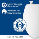 Mayfair by Bemis Elongated White Plastic Toilet Seat